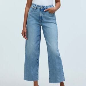 Madewell Jean Women's 32 Tall Blue Curvy Perfect Vintage Wide Leg Crop